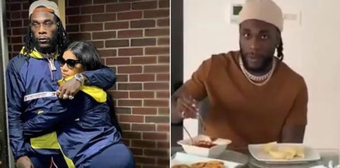 Burna Boy's bae Stefflon Don prepares bread and plantain sandwich for him (video)