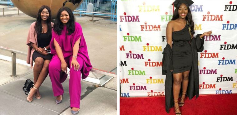 Omotola Jalade celebrates second daughter, Meraiah as she graduates with two degrees (Photos)