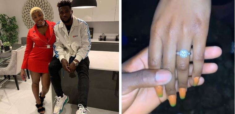 Super Eagles striker, Isaac Promise, proposes to his girlfriend (video)