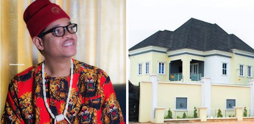 Nigerian comedian Mc Tagwaye shows of his new mansion (Video)