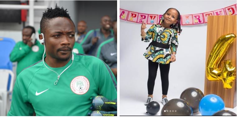 Ahmed Musa celebrates his daughter as she clocks 3 today (Photos)