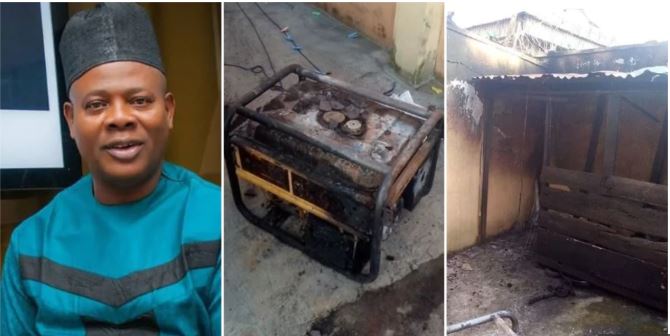 Actor Yinka Quadri's house reportedly gets burnt