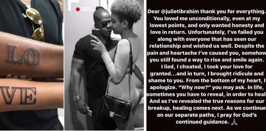 "I lied, I cheated, I took your love for granted..."- Iceberg Slim pens down public apology to Juliet Ibrahim