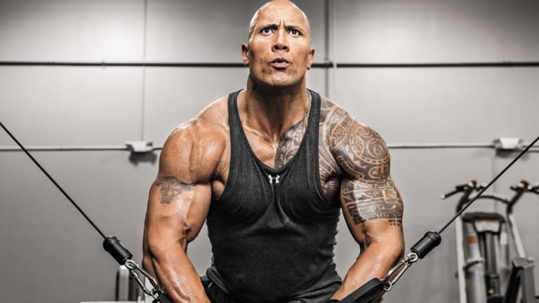 Cute Father-daughter moment as Dwayne 'The Rock' Johnson bonds with his little girl (photo)