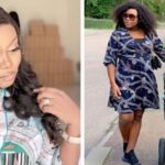 Ruth Kadiri steps out with her baby Reign for a stroll (photos) 