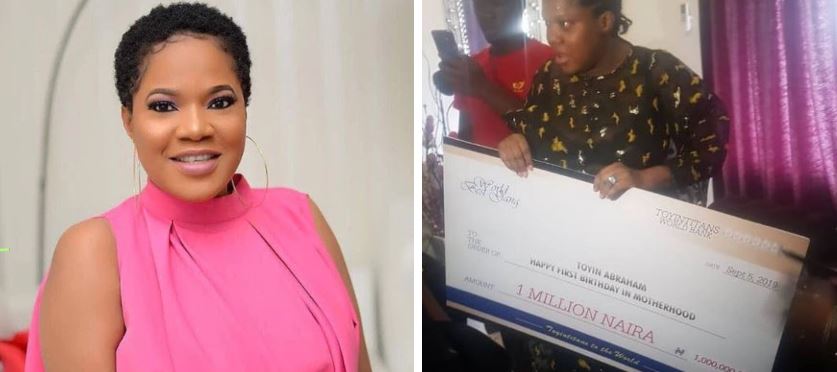 Toyin Abraham gets N1m as birthday gift from fans