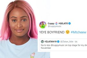 DJ Cuppy calls Zlatan YEYE BOYFRIEND