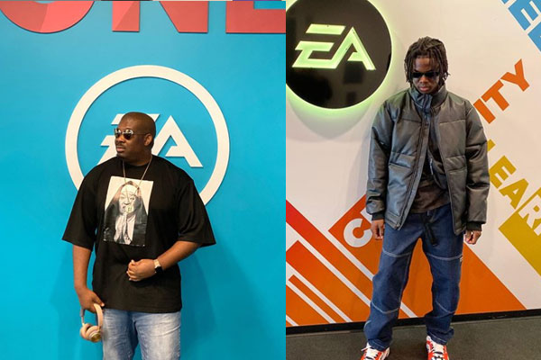 Don Jazzy and Rema were spotted at the EA sport in US