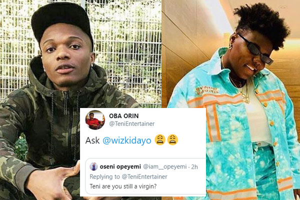 Twitter: Wizkid confirms Teni's Viginity status