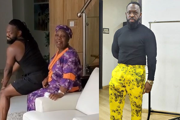 Timaya gives him mum a lap dance