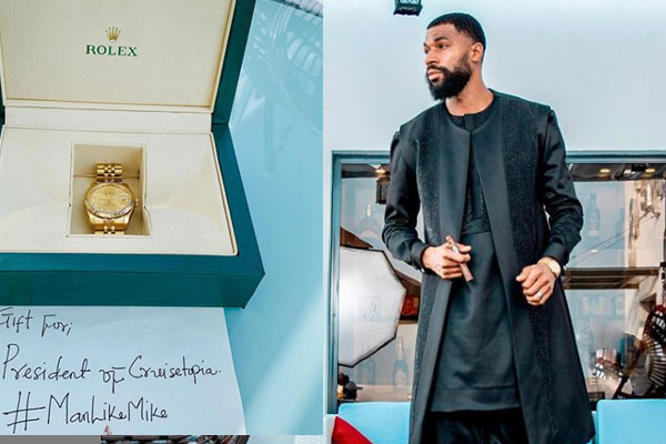 BBNaija-Mike Gets a gift of a Rolex wristwatch - ManLikeMike