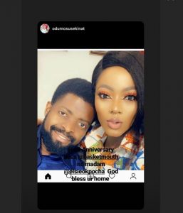 Happy 9yrs wedding anniversary to Basketmouth and wife, Elsie