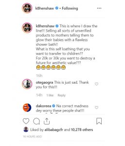 Kate Henshaw: You do not bleach babies