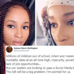 Nollywood actress Adesua Etomi-Wellington expresses her concern over the social media bill