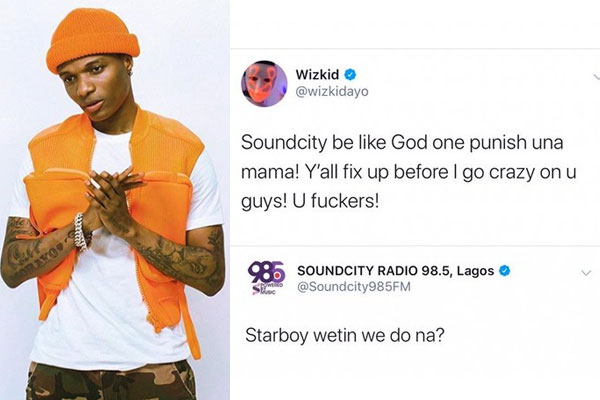 Wizkid deletes his tweet after raging