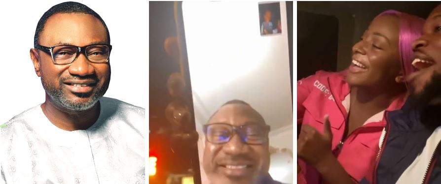 “Broda Shaggy is your new husband”- Femi Otedola tells his daughter, Dj Cuppy (Video)