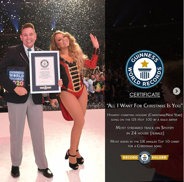 Mariah Carey breaks 3 Guinness World Records with her Christmas classic song (Photos)