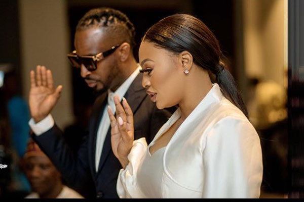 9ice and Olasunkanmi makes the wedding vow; See wedding photos