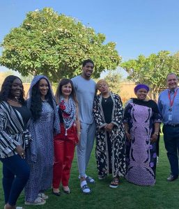 DJ Cuppy, Janet Joshua, Anthony Joshua's Mum and other arrive Saudi Arabia ahead of His match Tomorrow