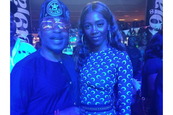 Oluwo of Iwoland says, Who no like better thing ? as he posed for a photo with Tiwa Savage