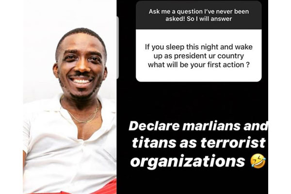 See Bovi's expensive joke about Marlians and Titans