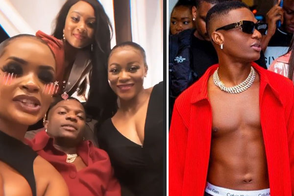 Wizkid goes on a 4way date with 3beautiful Nigerian female celebrities