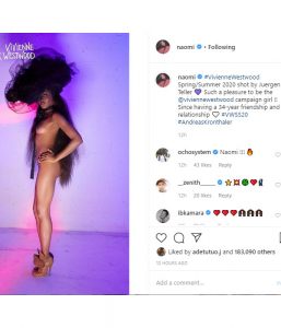 49years old Super model, Naomi Campbell bares all in new campaign