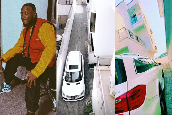 Music artiste, Peruzzi shows off his new crib