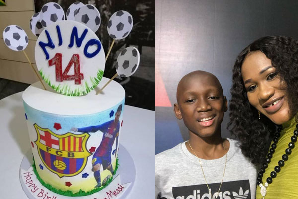 Tu face idibia's first son, Nino with babymama, Sunmbo Adeoye turns 14years old today