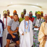 Anthony Joshua visits his home town, Sagamu, pays homeage to the Akarigbo of Remo Land