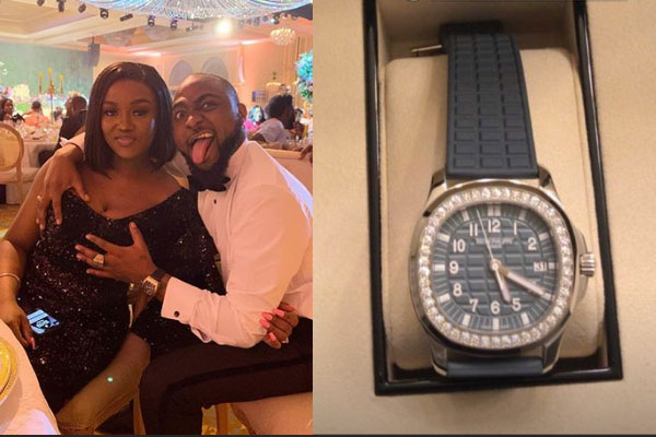 Davido gifts Chioma a Patek Philips Wrist Watch worth thousands of Dollars