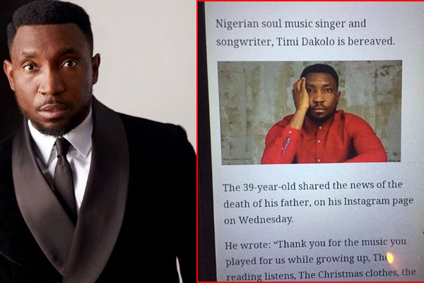 Timi dakolo: '.. my father is alive and doing well.'