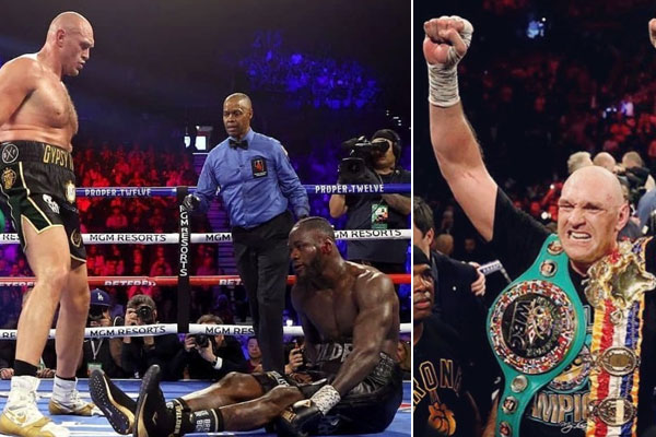 Tyson Fury brought Deontay Wilder to his knees to win the heavy weight title