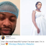 BBNaija couple- TeddyA announces the arrival of his newborn baby with BamBam