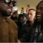 Check out the moment, Burna Boy met Kanye West at the Paris Fashion Week