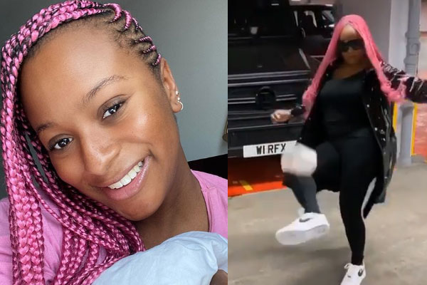 DJ Cuppy shows off her football skills