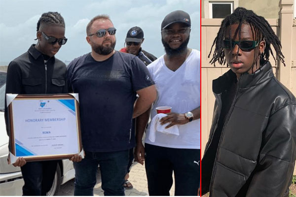 Muisc artist, Rema gets honoured with a free membership because of his song, Beamer