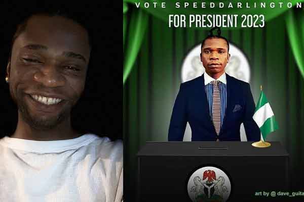 Music artist, Speed Darlington reaffirms his commitment towards his 2023 presidential ambition