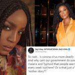 Nigerian singer, Seyi Shay comes under attack on Twitter after questioning the deadliness of covid19