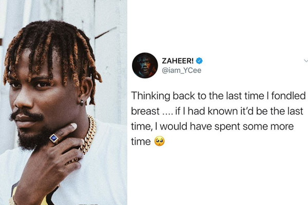 rapper, Ycee has been struck by the realities of isolation