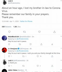 BBNaija: Lolu loses family relative to covid-19