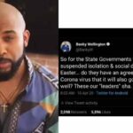 Covid-19 - BankyW condemns suspension of isolation in some states