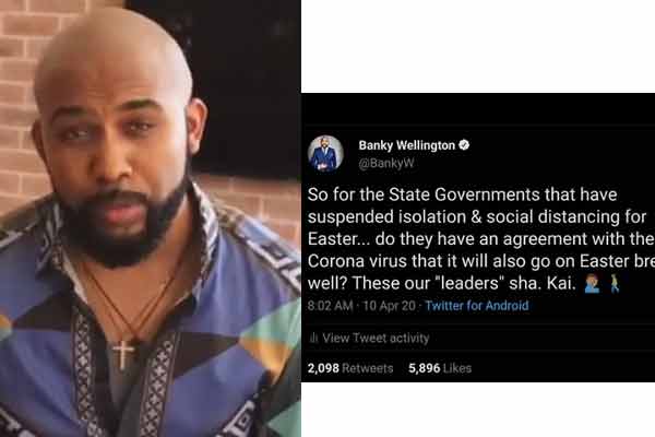 Covid-19 - BankyW condemns suspension of isolation in some states