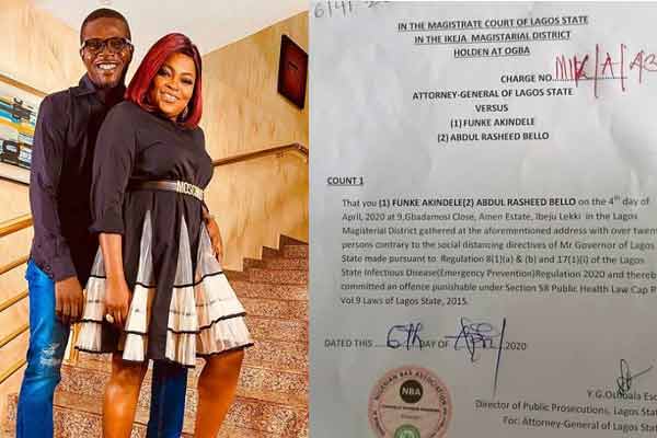 Lockdown- Funke Akindle and husband gets final judgement from court