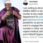 Yomi Fabiyi wants to offer unskilled support for NCDC