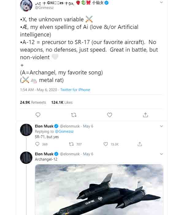 Elon Musk And Grimes Name Their Newborn X Ae A 12 102 3 Max Fm