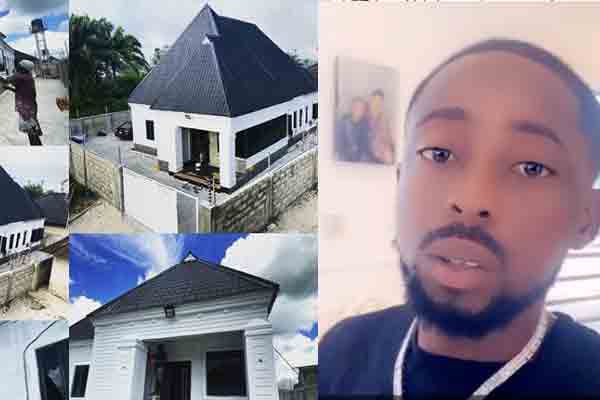 Music artist, erigga shares photos of his uncompleted mansion