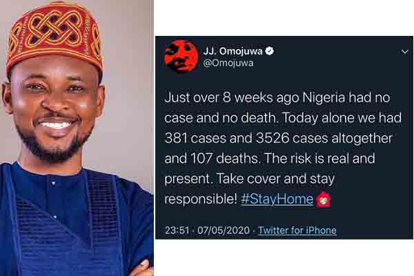 You can’t afford to get tired of staying safe ....Omojuwa