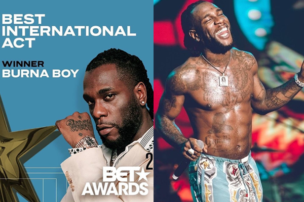 BET Awards for Best International Act goes to Burna Boy again