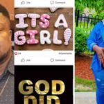 Nollywood actor, Browny Igboegwu welcomes newborn baby girl with wife, Becky after 10years of waiting
